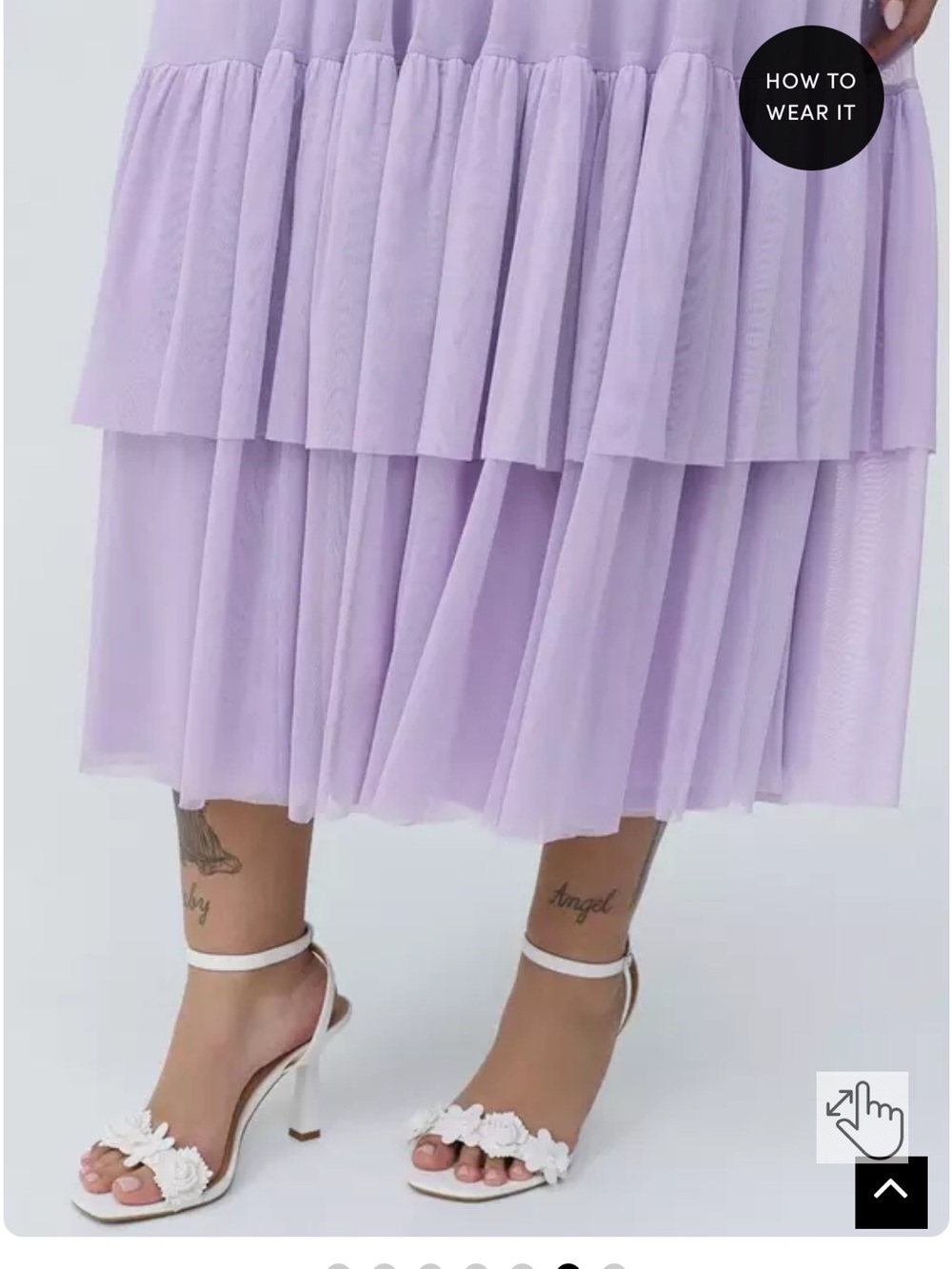 Mesh Flutter Sleeve Maxi Dress - Lavender - Picture 5 of 6